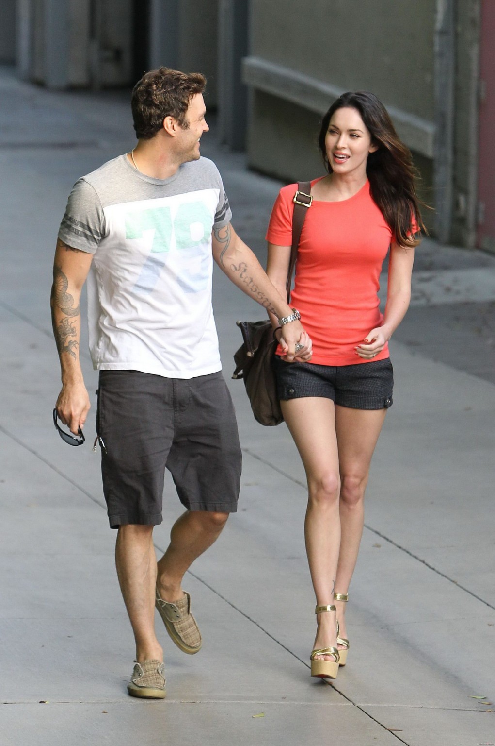 Megan Fox leggy wearing shorts in Santa Monica #75297232