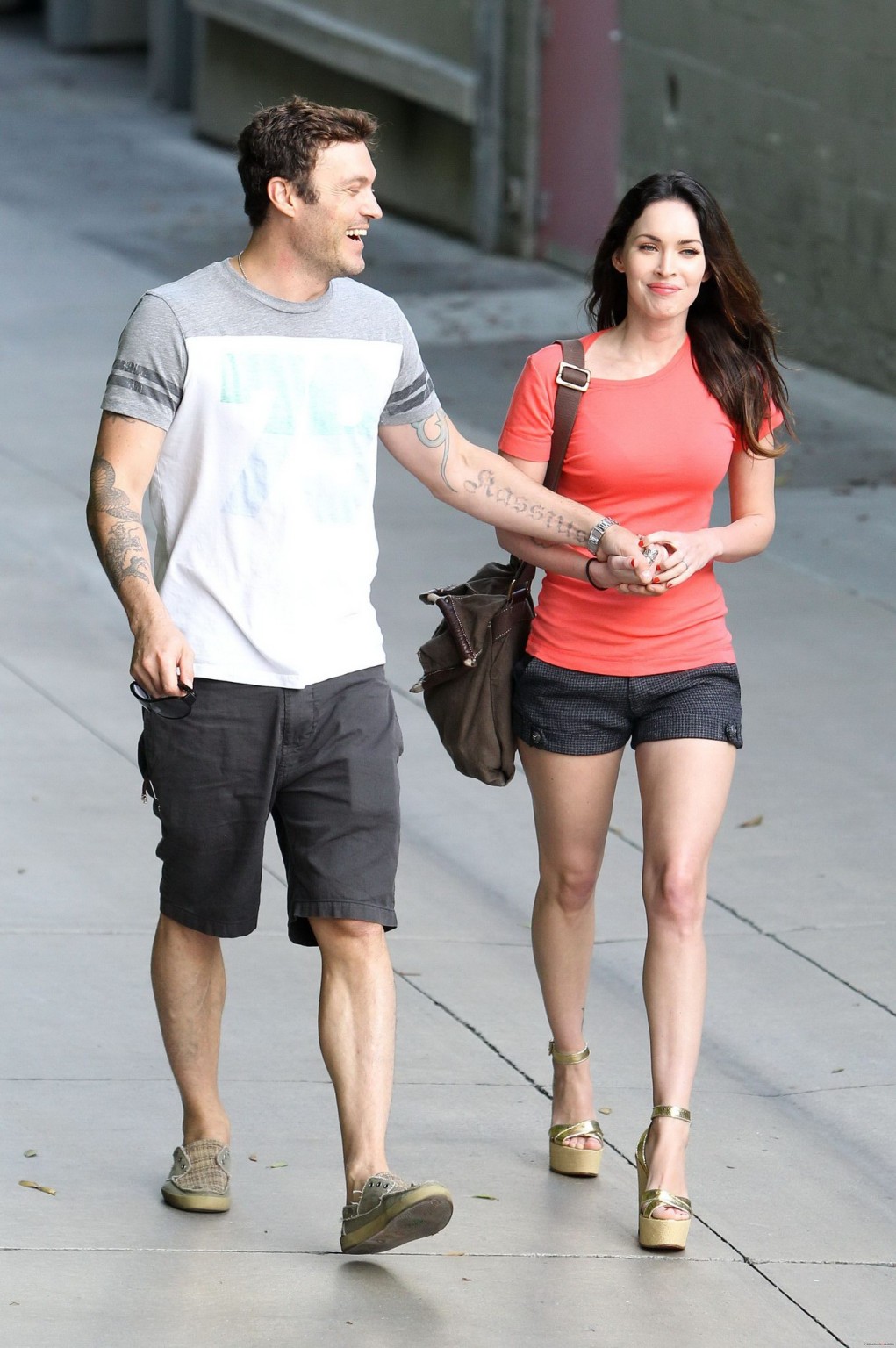 Megan Fox leggy wearing shorts in Santa Monica #75297244