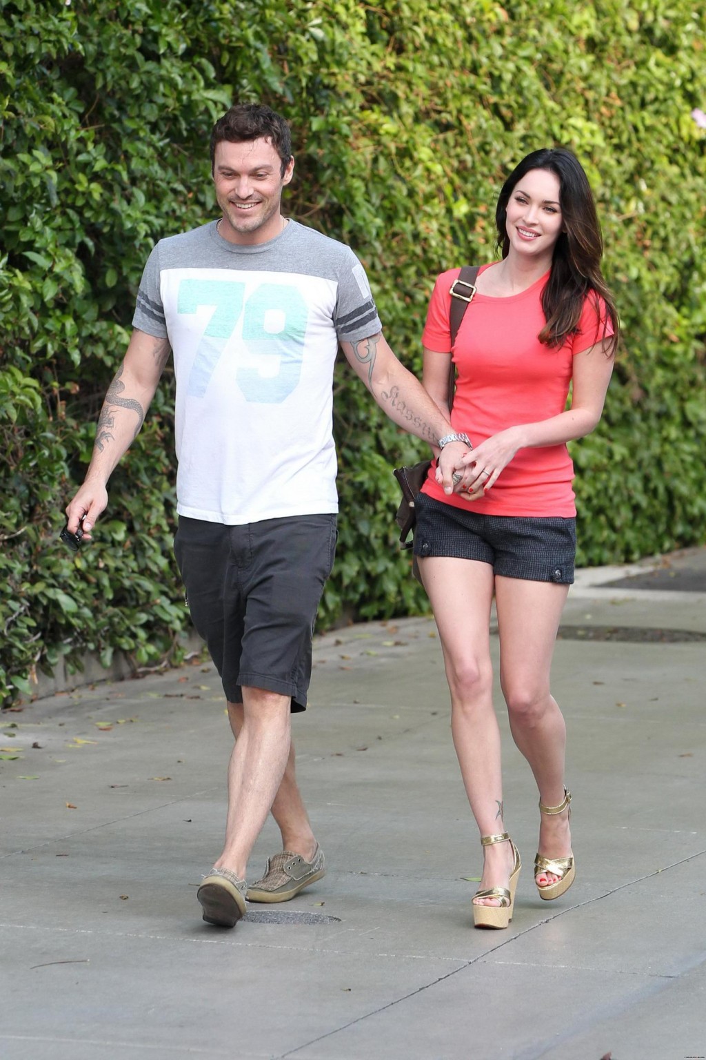 Megan Fox leggy wearing shorts in Santa Monica #75297297