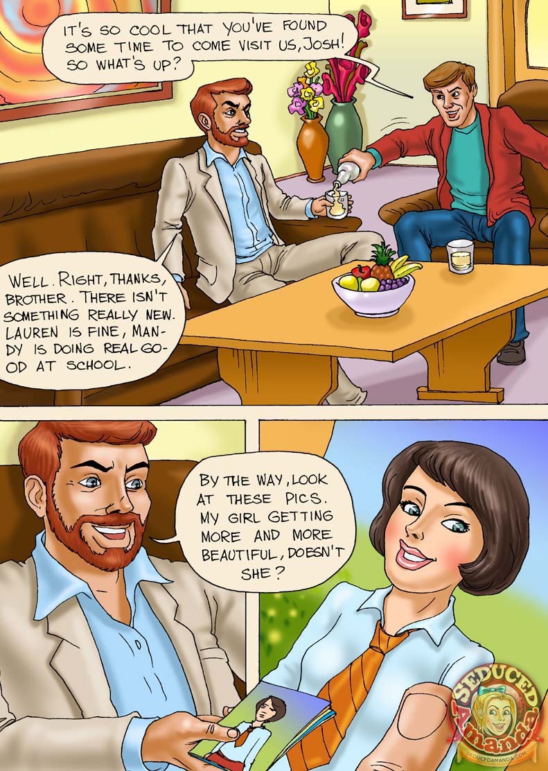 Uncle and father enjoy the damp twat of Amanda #69546593