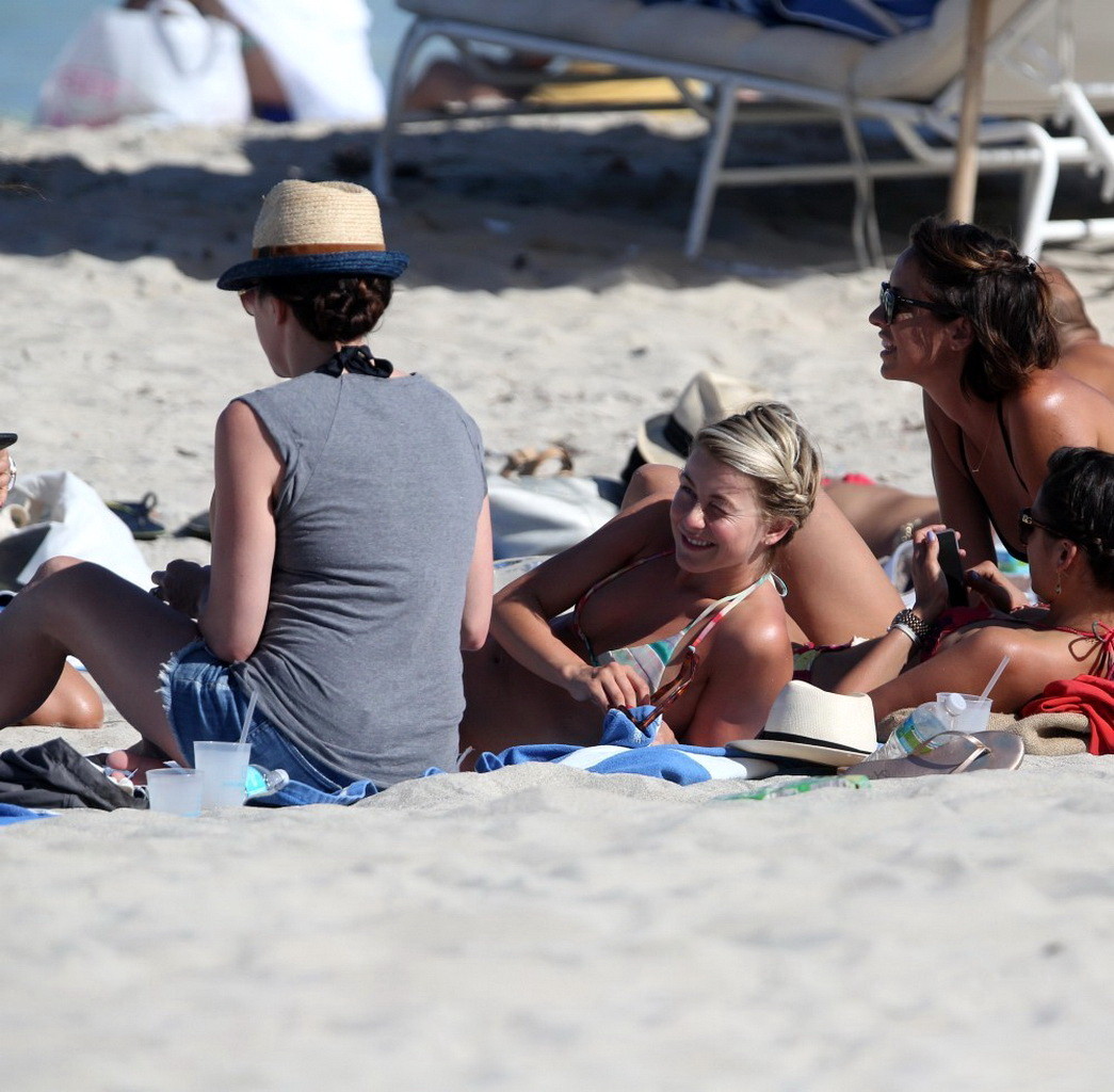 Julianne Hough shows off her ass wearing a bikini on a beach in Miami #75234167
