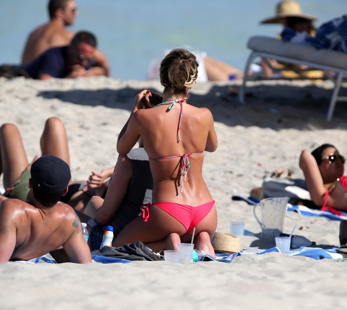 Julianne Hough shows off her ass wearing a bikini on a beach in Miami #75234207