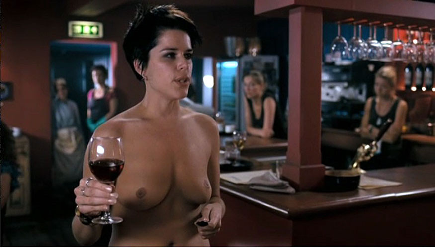 Neve Campbell showing her nice big tits in nude movie caps #75398232