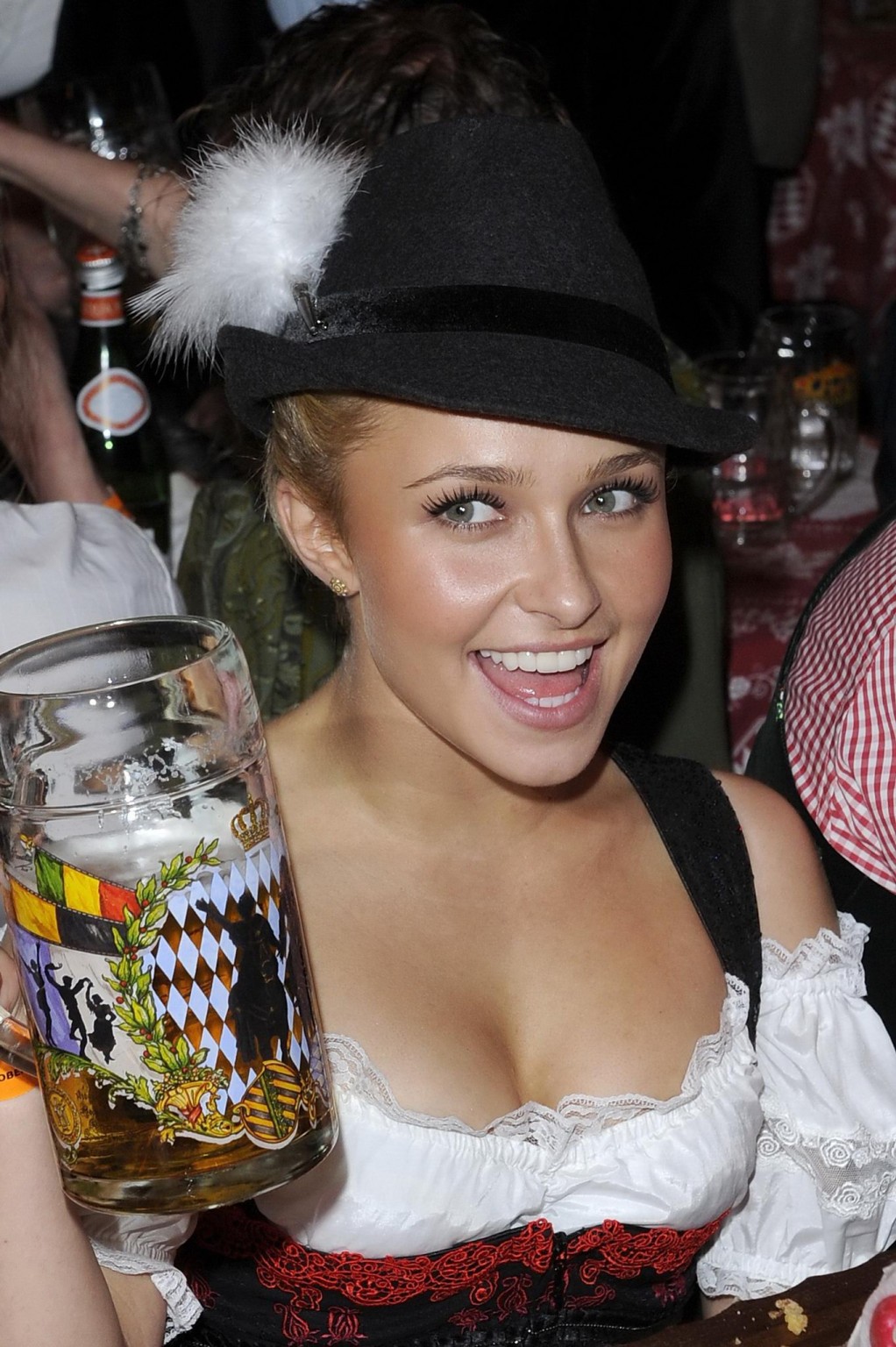 Hayden Panettiere busty in German folkwear at the Oktoberfest in Munich #75331318