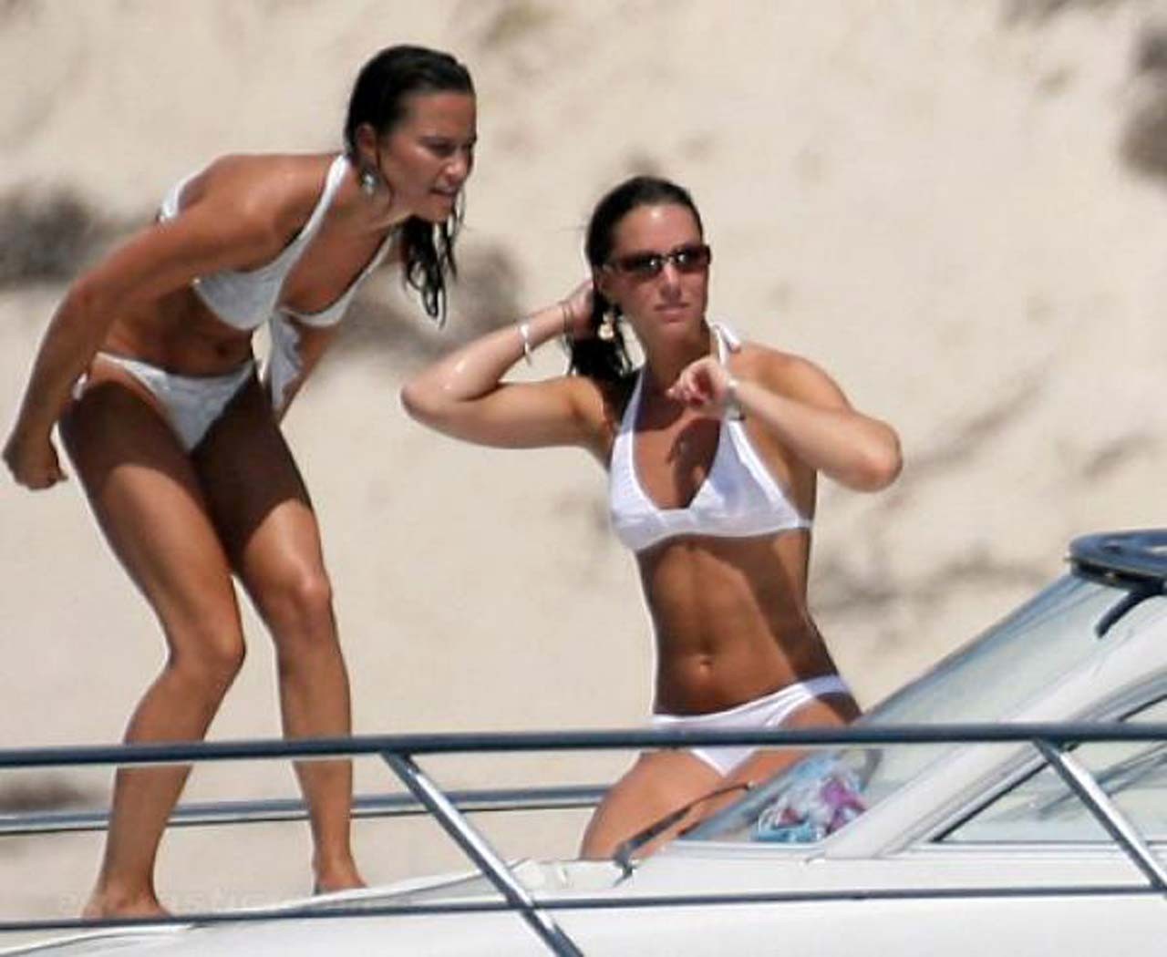 Pippa Middleton dancing without bra and enjoying in topless on yacht #75305289