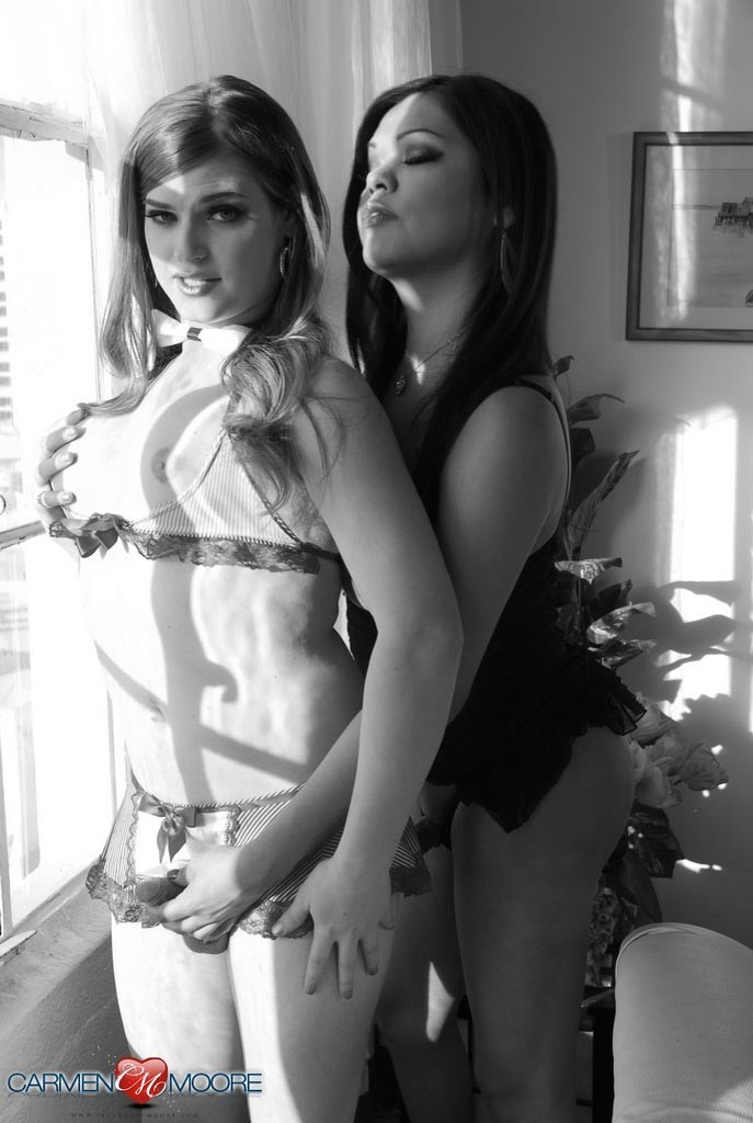 Carmen Moore and Tiffany Star in a black  white pictorial #79207912