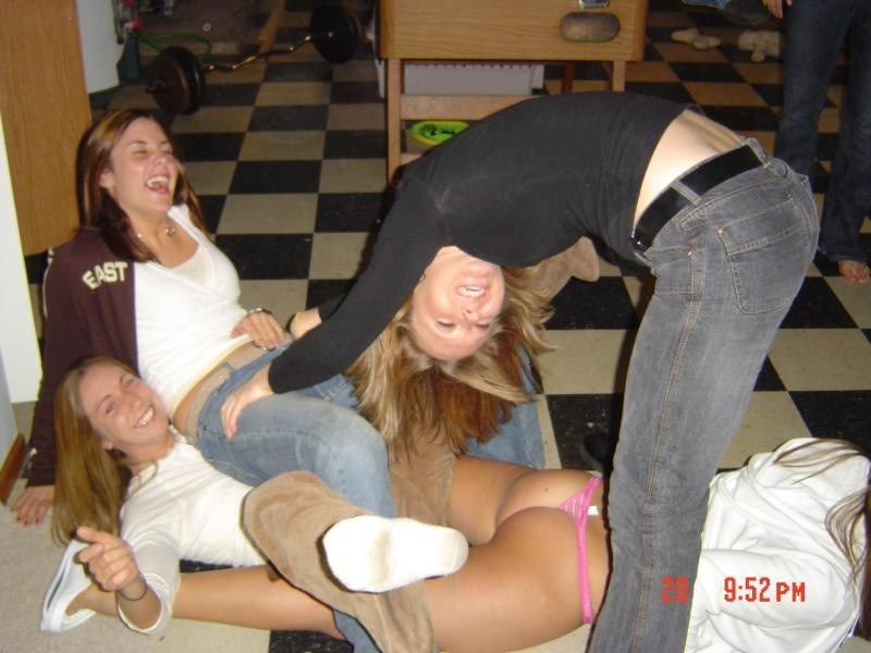 Drunk College Girls Flashing Perky Boobs In Public #76398939
