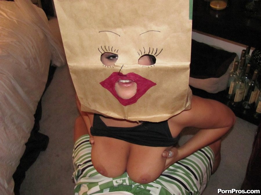 Busty chick with a bag over the head gets fucked #76529258