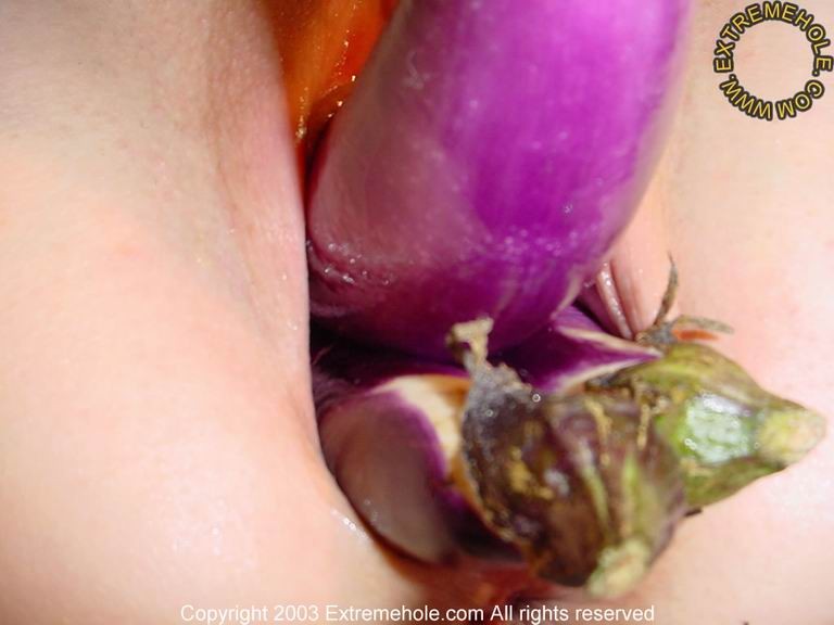 bizarre big vegetable insertion close-up #73282024