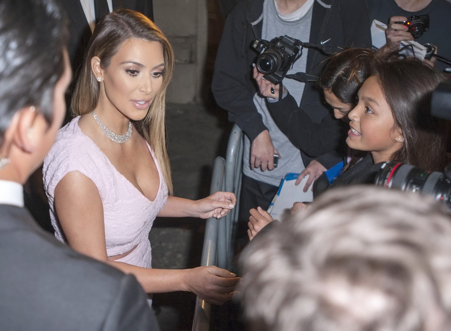 Kim Kardashian shows cleavage and booty while arriving to 'Jimmy Kimmel Live' in #75206447