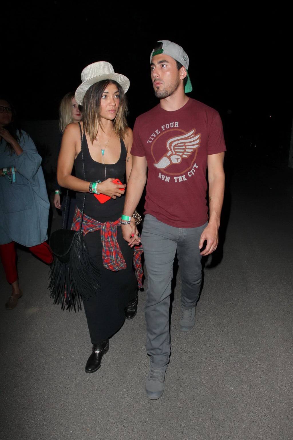 Jessica szohr mostrando tetas braless en vestido negro transparente en coachella musi
 #75166583