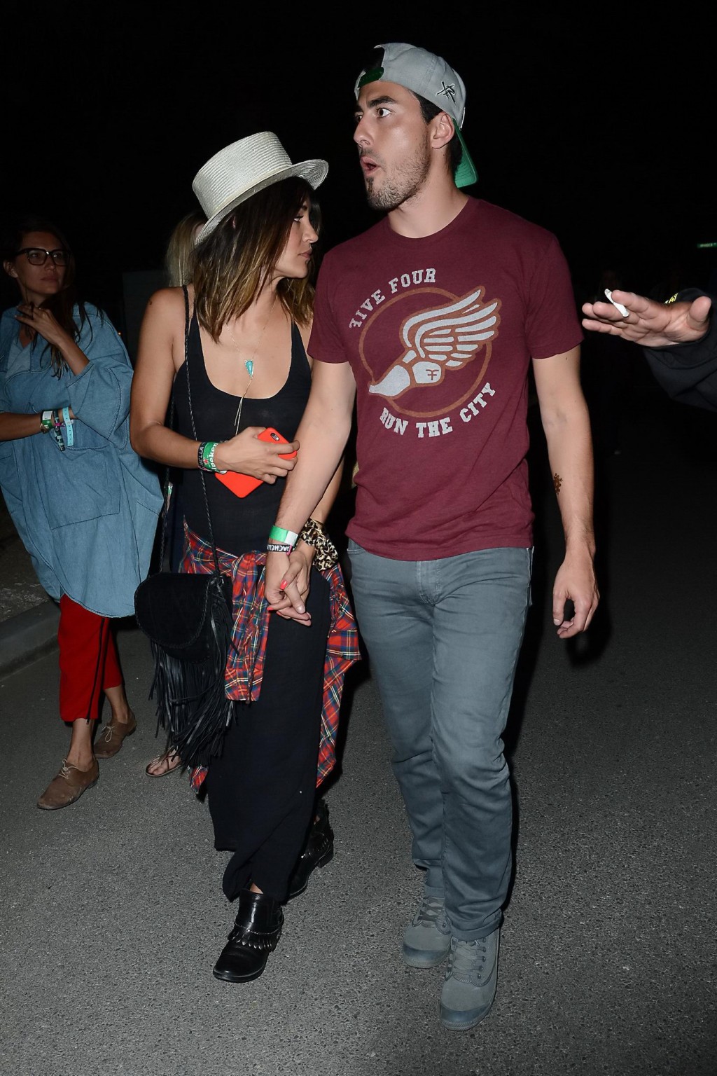 Jessica Szohr zeigt Brüste braless in schwarzem durchsichtigem Kleid beim Coachella Musi
 #75166589