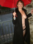 Mature Flasher Lyndseys Rainy Day Public Nudity