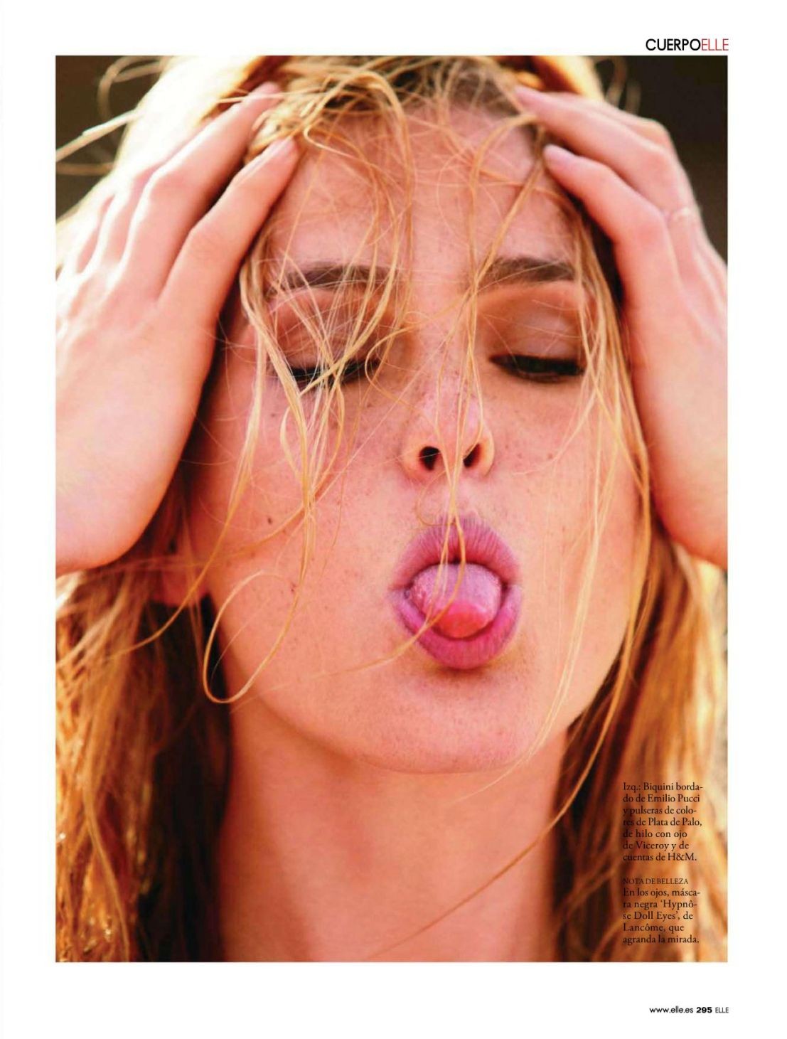 Bar Refaeli montre ses fesses mais cache ses seins dans le numéro de mai 2012 de Elle Espagne.
 #75265543