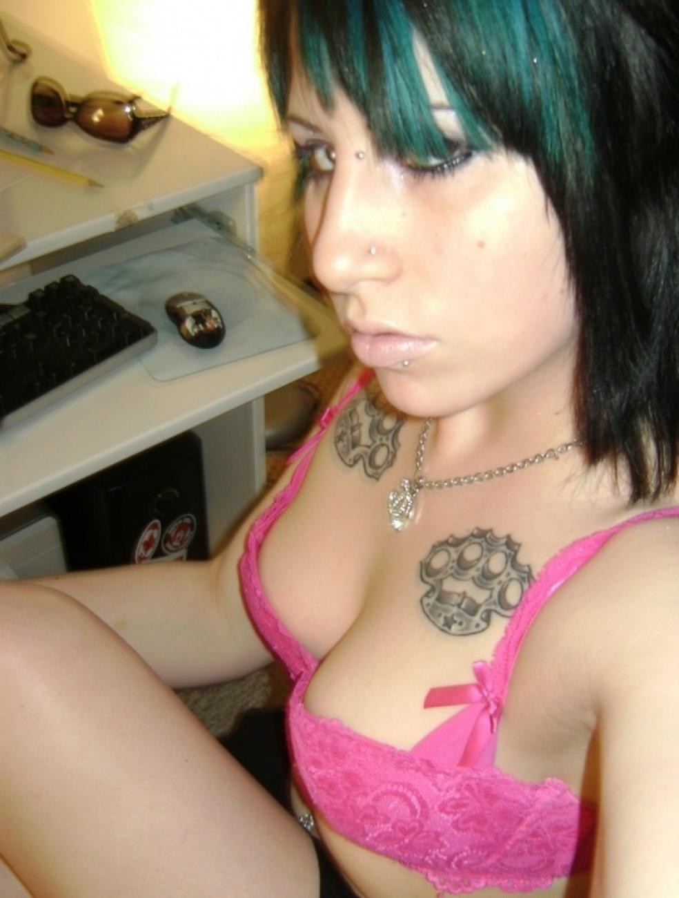 Real goth and emo girls show off their hot freaky bodies #76408996