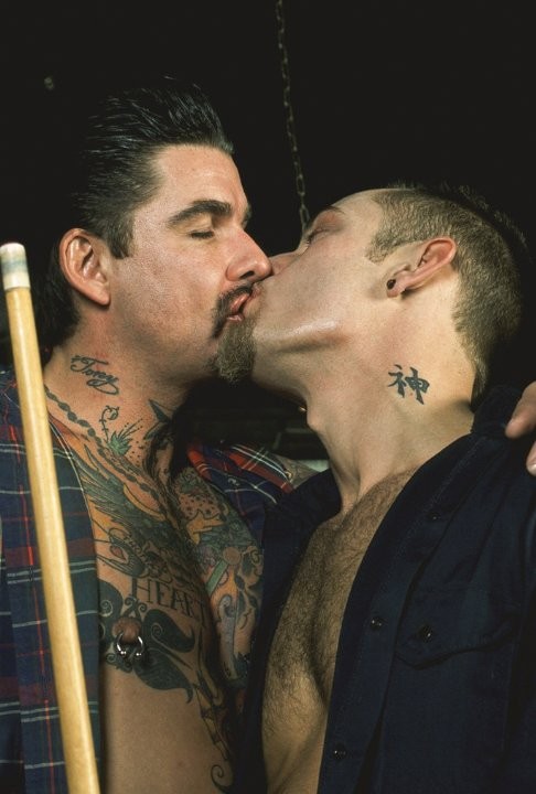 Tattooed muscle bears sucking and fucking in a billiard parlour #76911790