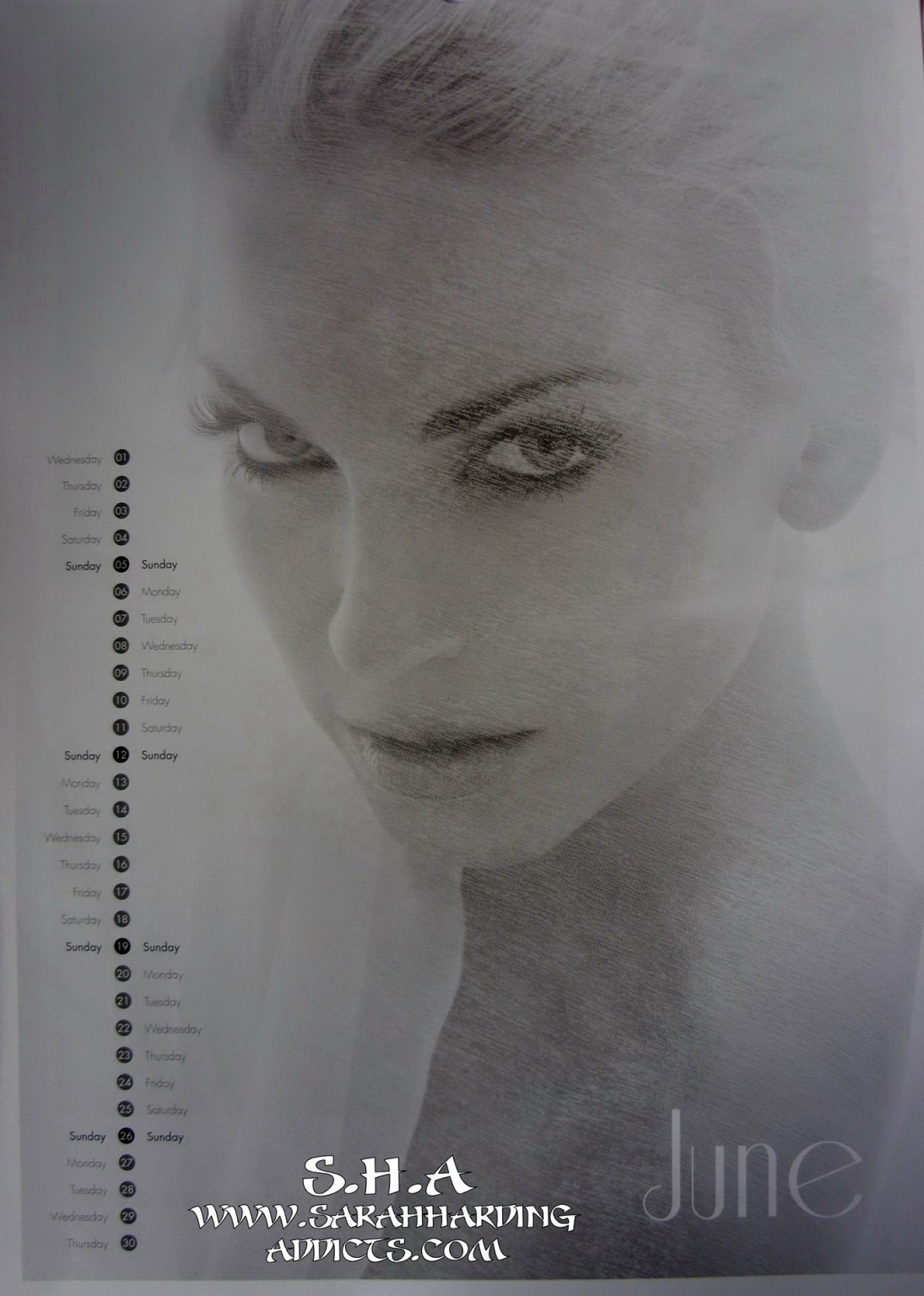 Sarah Harding nackt in Dessous für ihren offiziellen Kalender 2011
 #75332469