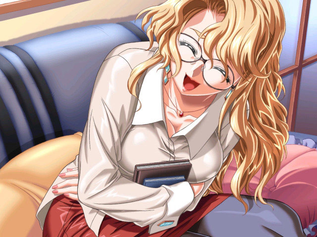 Blonde hentai teacher with huge natural breasts and a fat ass #69688471