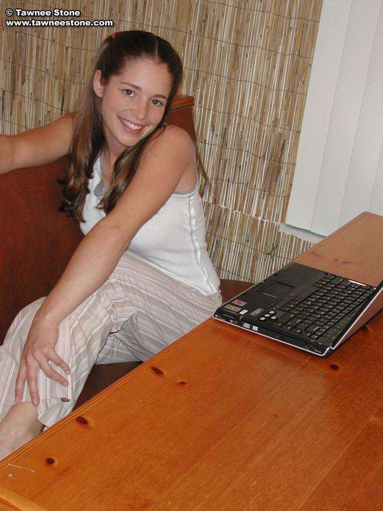 Tawnee Stone gets naughty while working on her laptop #74959882