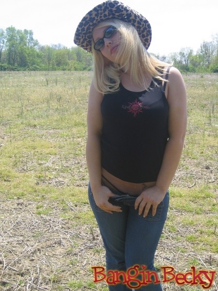cowgirl becky gets naked in a field #73937776