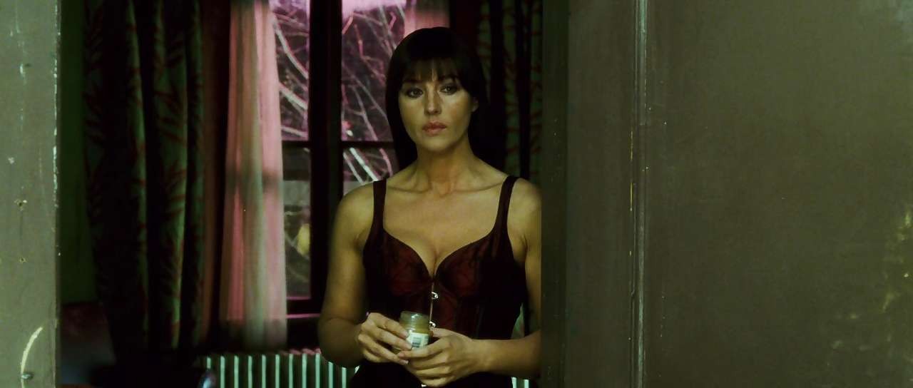 Monica Bellucci showing her nice big tits and fucking and posing in stockings #75299078