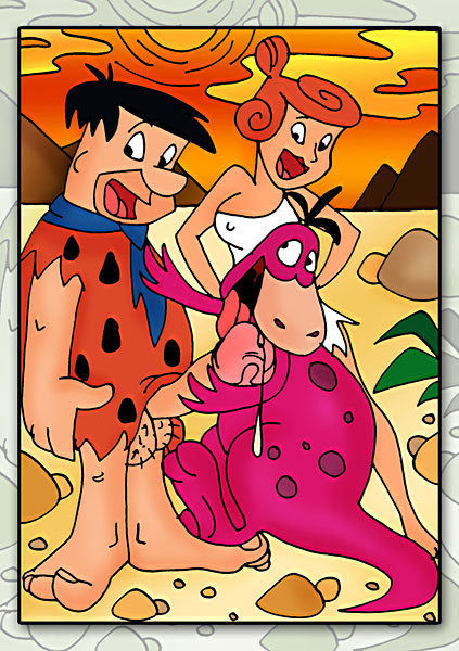 Boobie Lara Croft gets gangbanged by Fred Flintstone #69594167