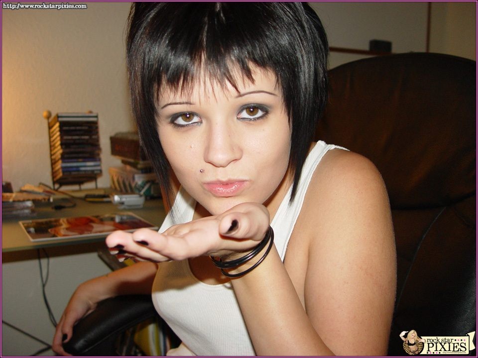 Cute emo girl with nice little tits