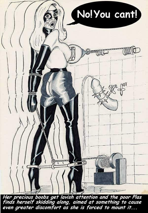 Vintage bdsm art of giant breast blonde
 #69713942