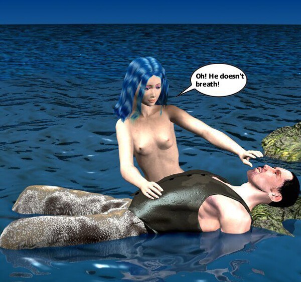 Horny mermaid saving sailor then fucking him hard #69650781