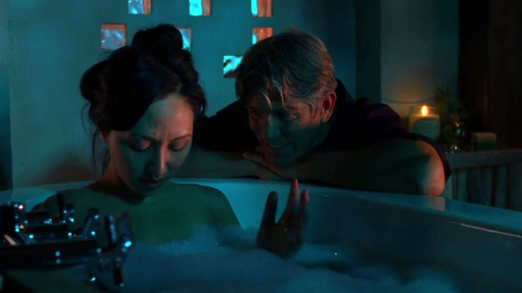 Linda Park topless under shower and nude in movie caps #75342560