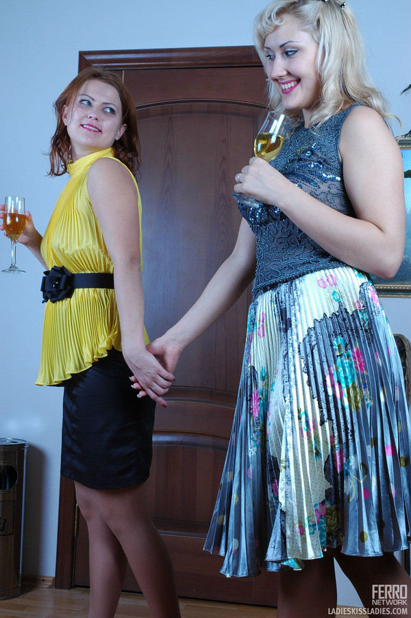 Smashing looking lesbian chick and her girlfriend exchanging lez tongue job #70070163
