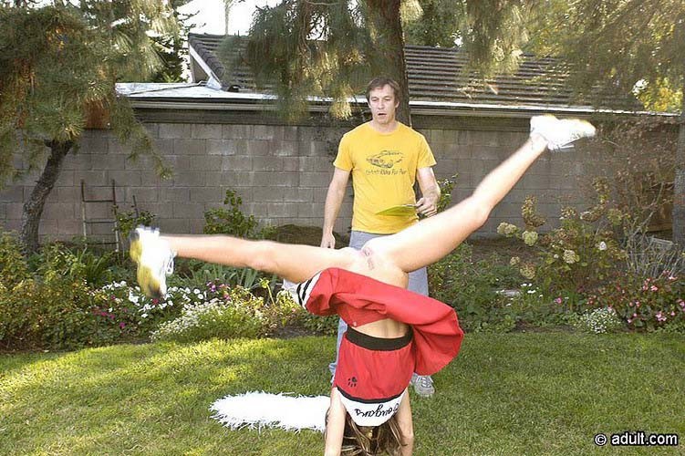 Cheerleader gets mouth and pussy stuffed with cock #75473063