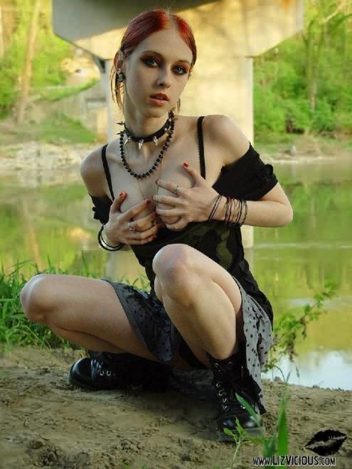 Graveyard Goth Gal Indurges Nasty Passions Outdoors #76639936