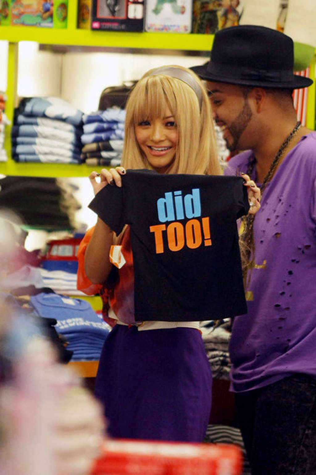 Tila Tequila leggy doing shopping and exposing her nice big tits #75361663