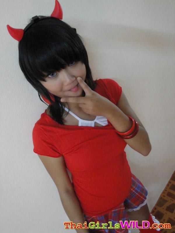 Dirty devil schoolgirl showing her pussy in public #78868542