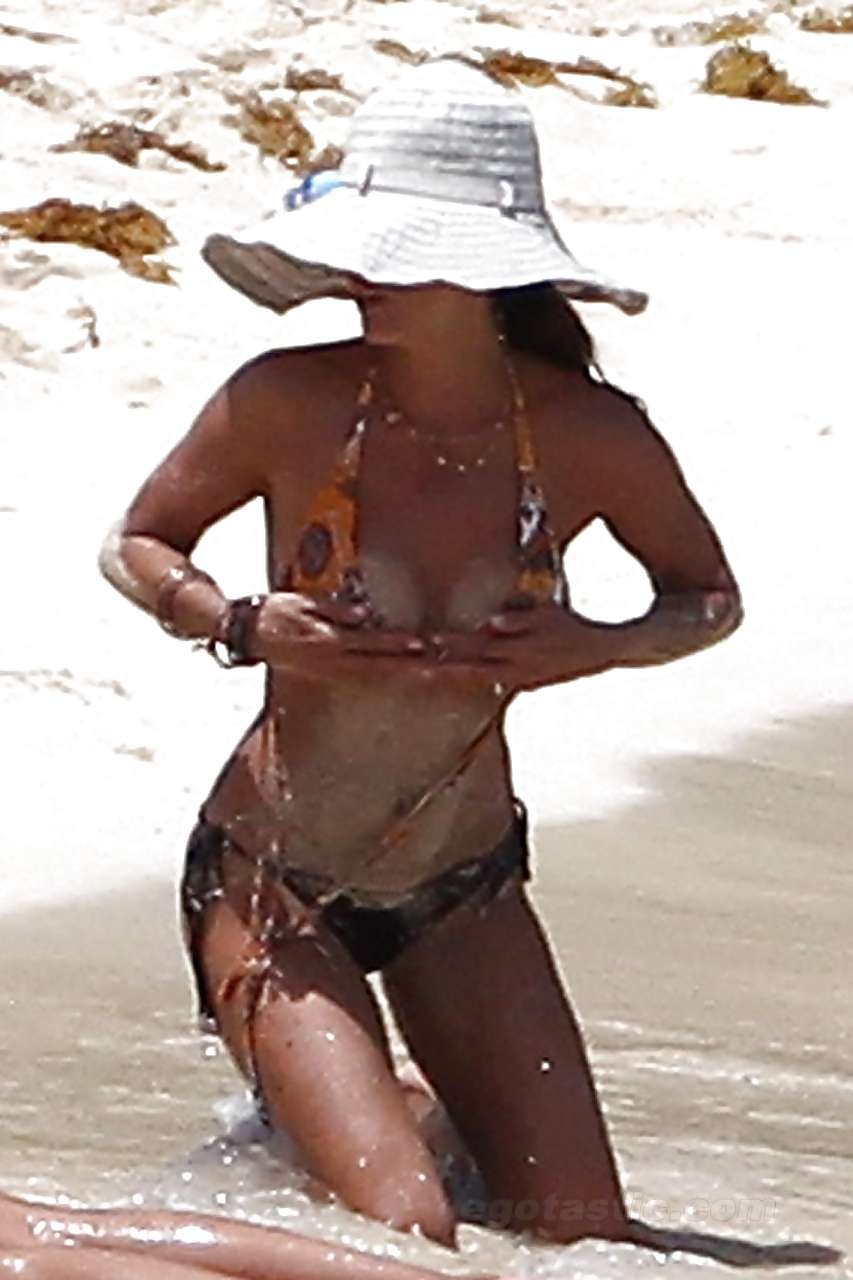 Brooke Burke showing her great body in various bikini and almost topless #75290894