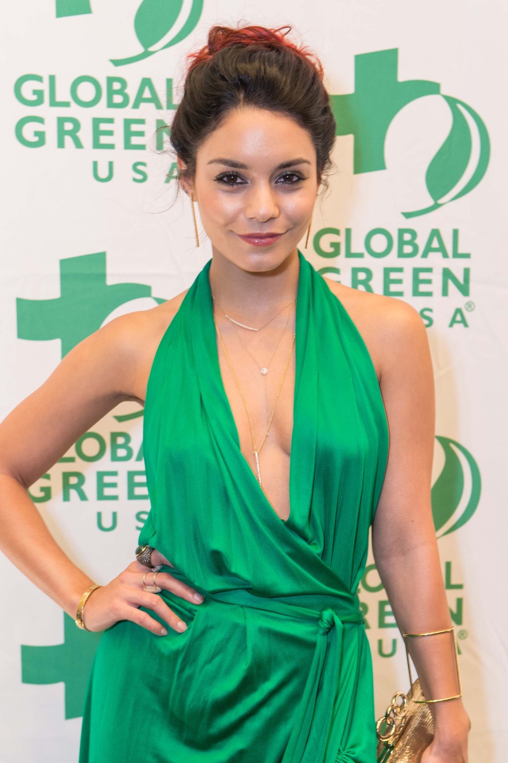 Vanessa Hudgens showing huge cleavage at Global Green USAs 10th Anniversary Gorg #75183926