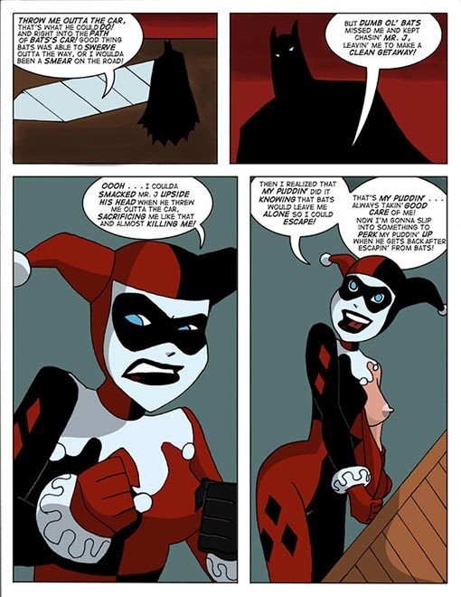 Harley Quinn with stiff nipples feels chained Alfred #69676084