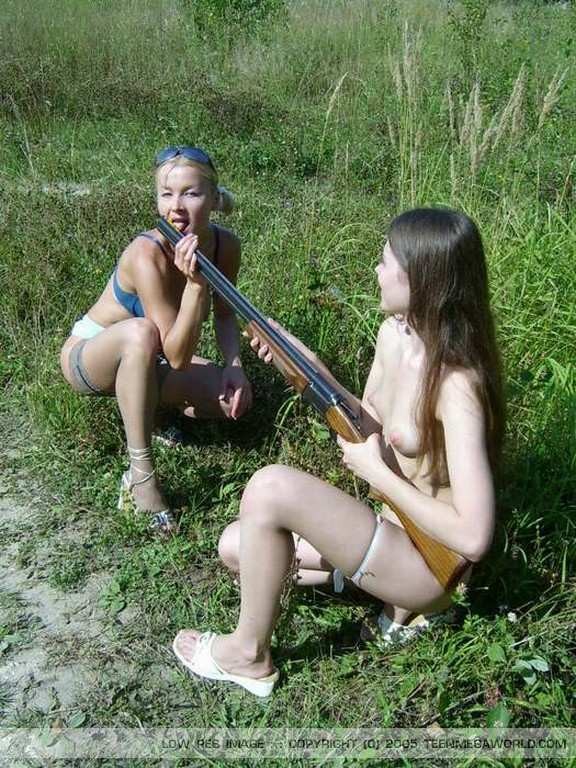 2 Teen Hotties And A Shotgun #68022684