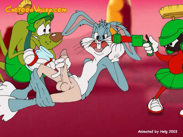 Dot in skirt rides horny Bugs Bunny and eats sperm  #69579004