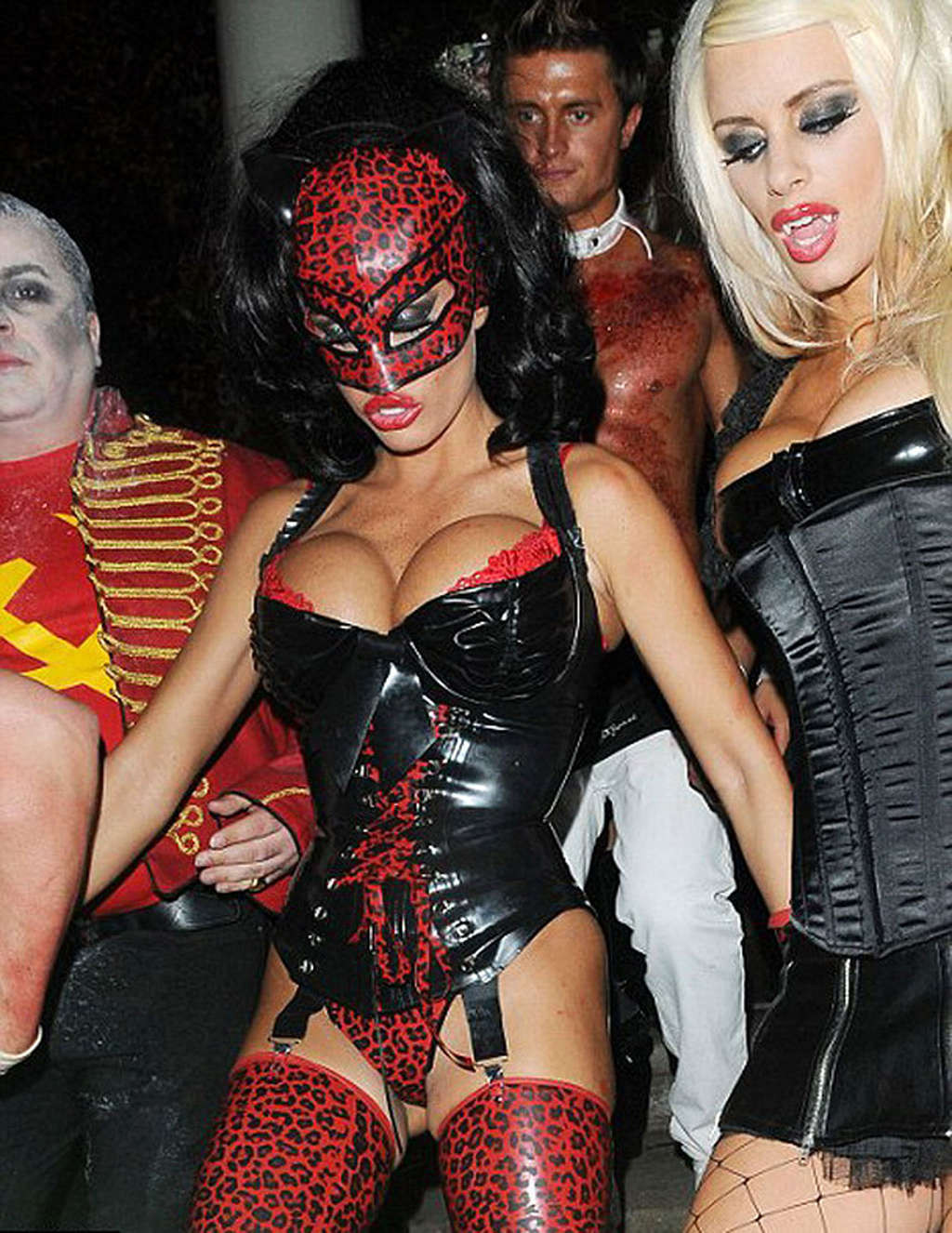 Katie Price Jordan very leggy in mini skirt and hight boots and topless #75361029