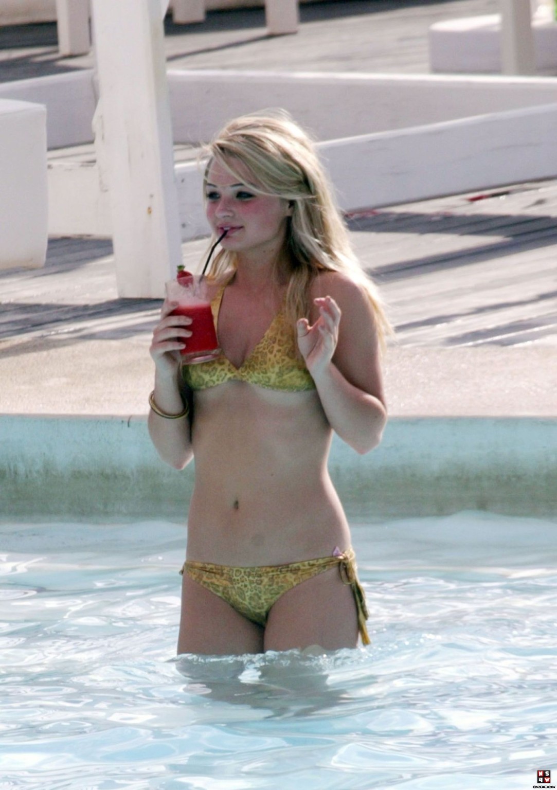 Emma Rigby wearing golden leopard print bikini in Marbella #75333917