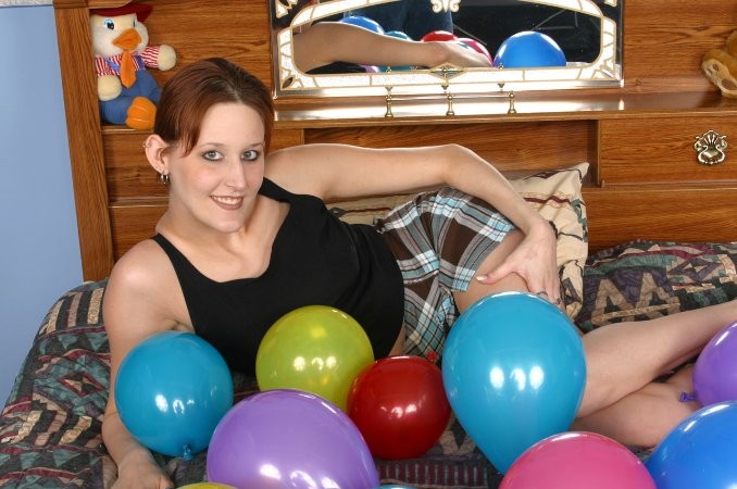 Teen beauty with balloon fetish #76665682