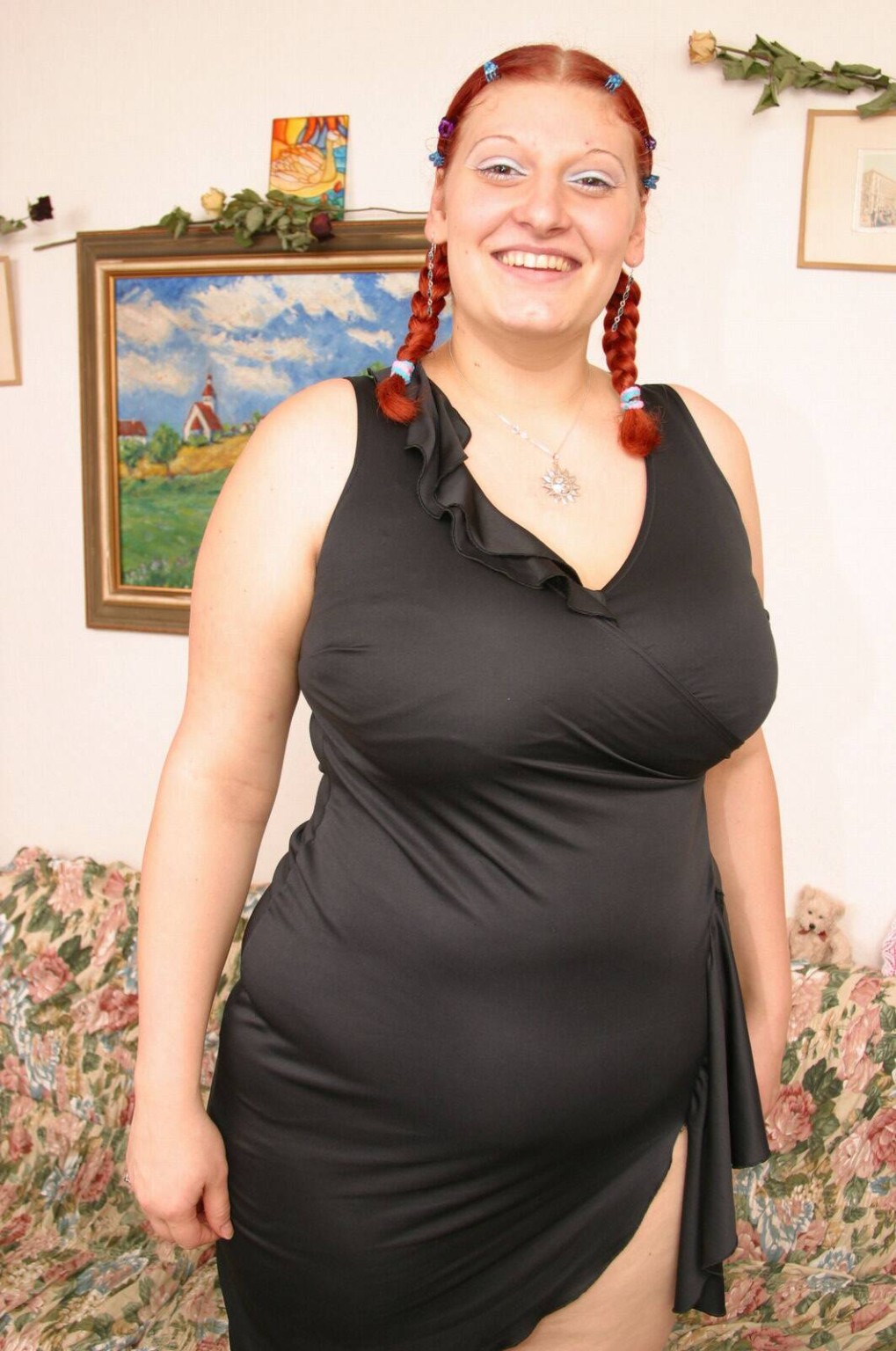 Bbw Babe mit riesigen Titten und nasser, rosa Muschi
 #75574746