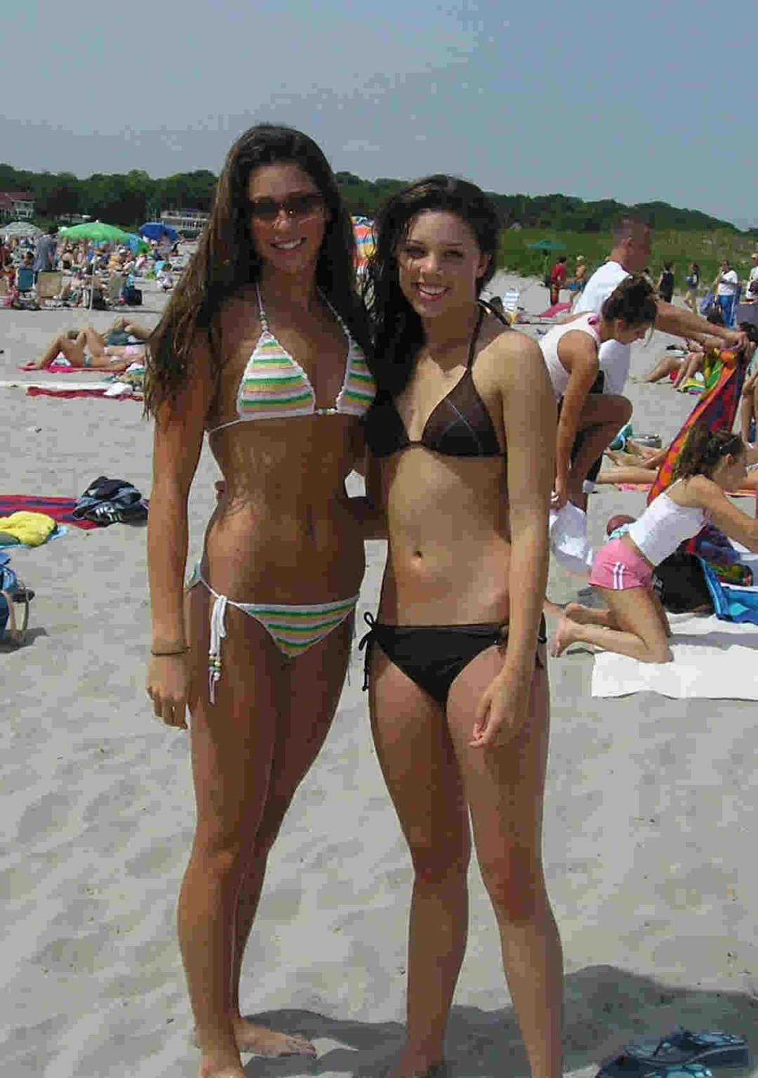 Teens topless on the beach #72320895