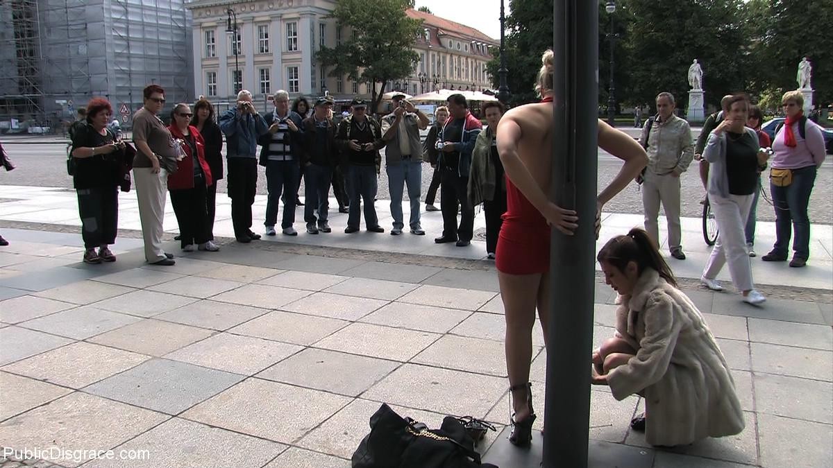 Babe gets stripped, tied up and fucked outdoor in public places #71986060