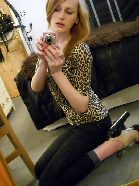 Transsexual 20 year old blonde teen Ellery Sweets in homemade mirror selfshots #67366426