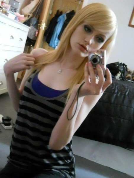 Transsexual 20 year old blonde teen Ellery Sweets in homemade mirror selfshots #67366480