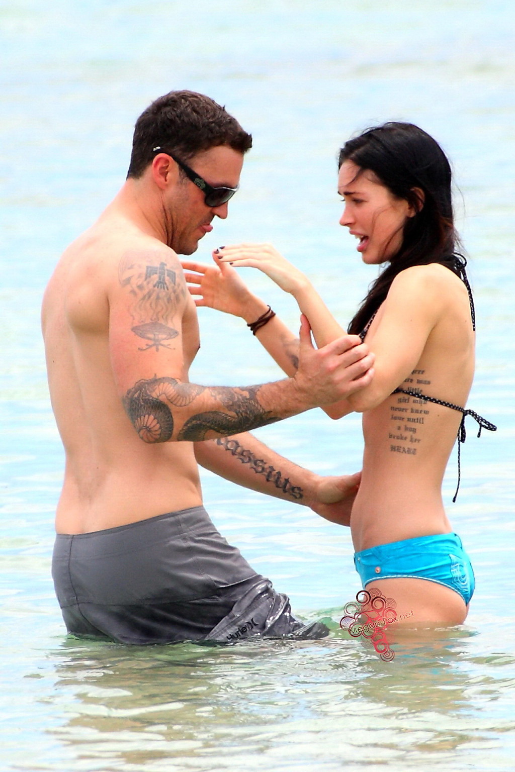 Megan Fox wearing tiny bikini on the beach in Maui #75347502