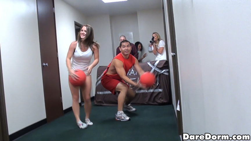 Watch 3 super hot college booty short teens fuck around playing dodge ball then  #75712820